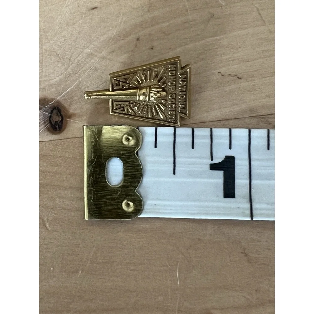National Honor Society Lapel Pin Gold Filled Vtg Marked‎ T GF
